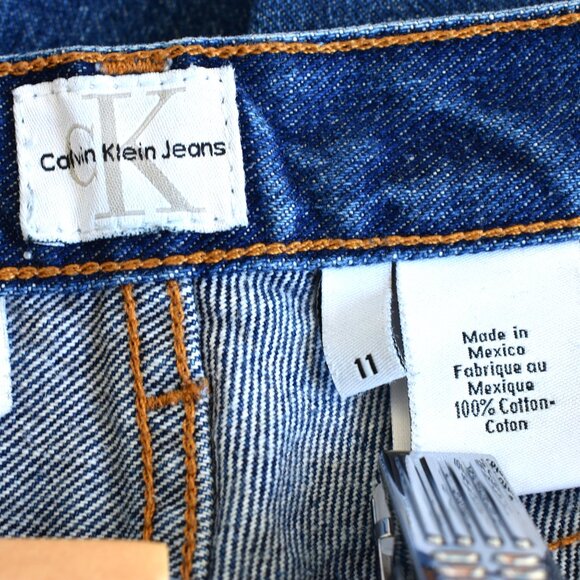 Women's Calvin Klein Jeans Straight Leg Jeans SIZE 11 Rinse Wash - Picture 8 of 8